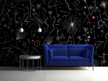 M4309-1 Astra Negro Tafetán Mural by Tres tintas
