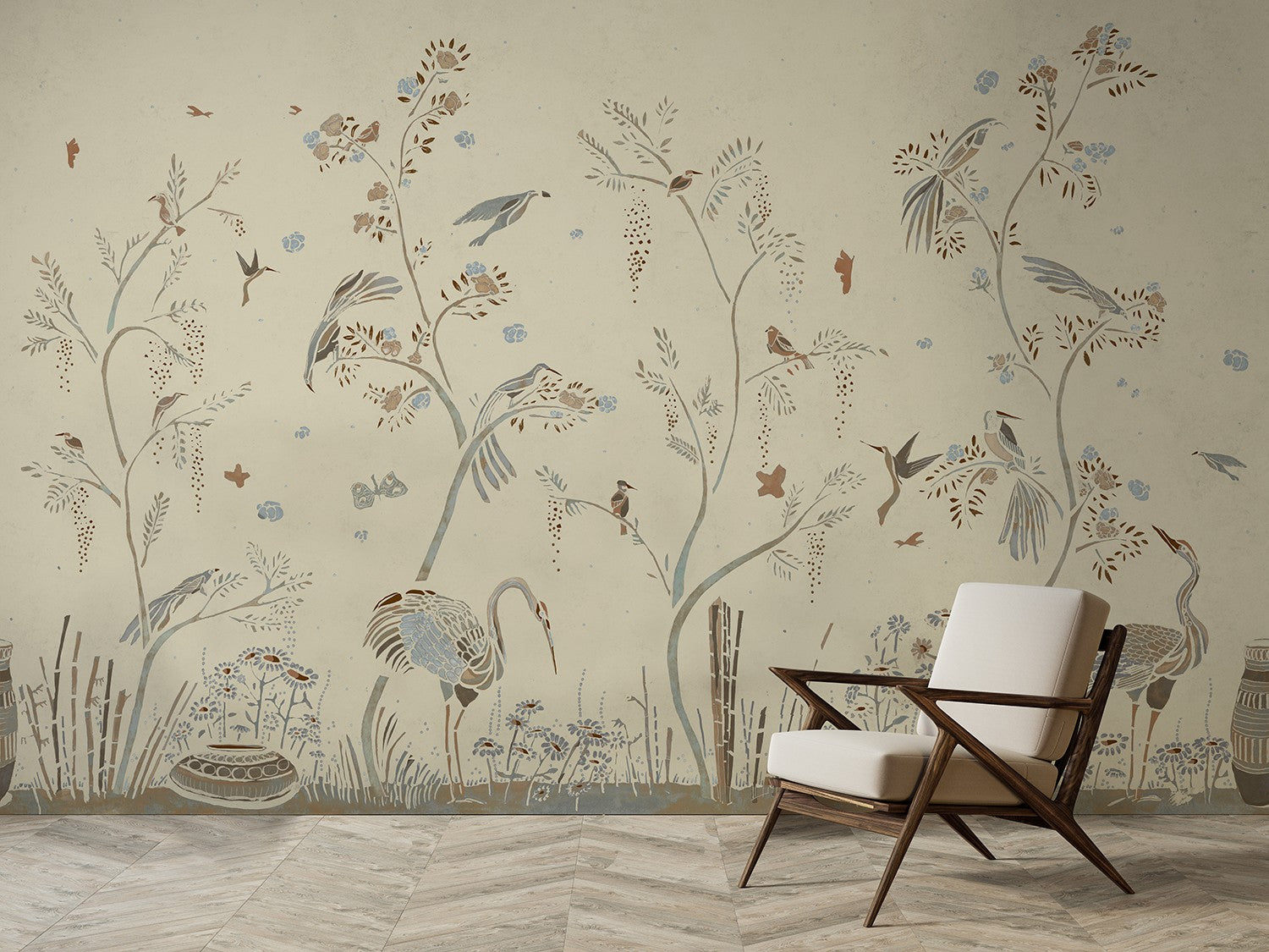M4310-4 Nox Beige Tafetán Mural by Tres tintas