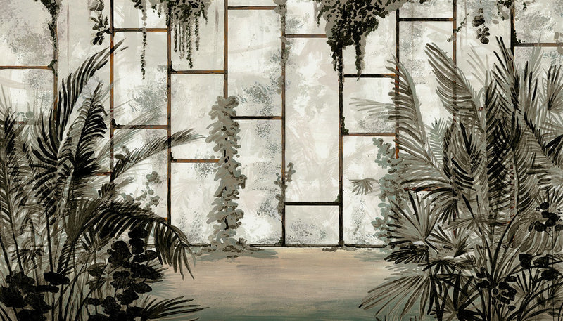 M4311-1 Vivero Verde Tafetán Mural by Tres tintas