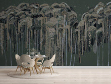 M4313-1 Medusa Verde Tafetán Mural by Tres tintas