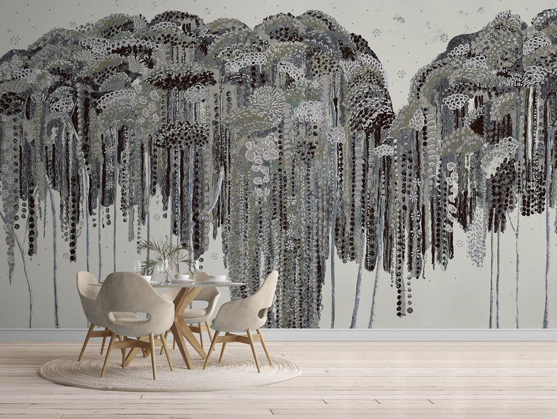 M4313-3 Medusa Beige Tafetán Mural by Tres tintas