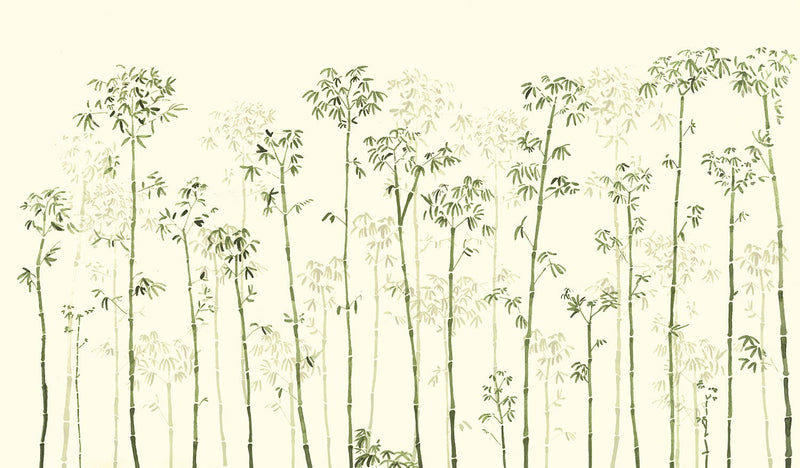M4314-3 Bambú Beige Tafetán Mural by Tres tintas