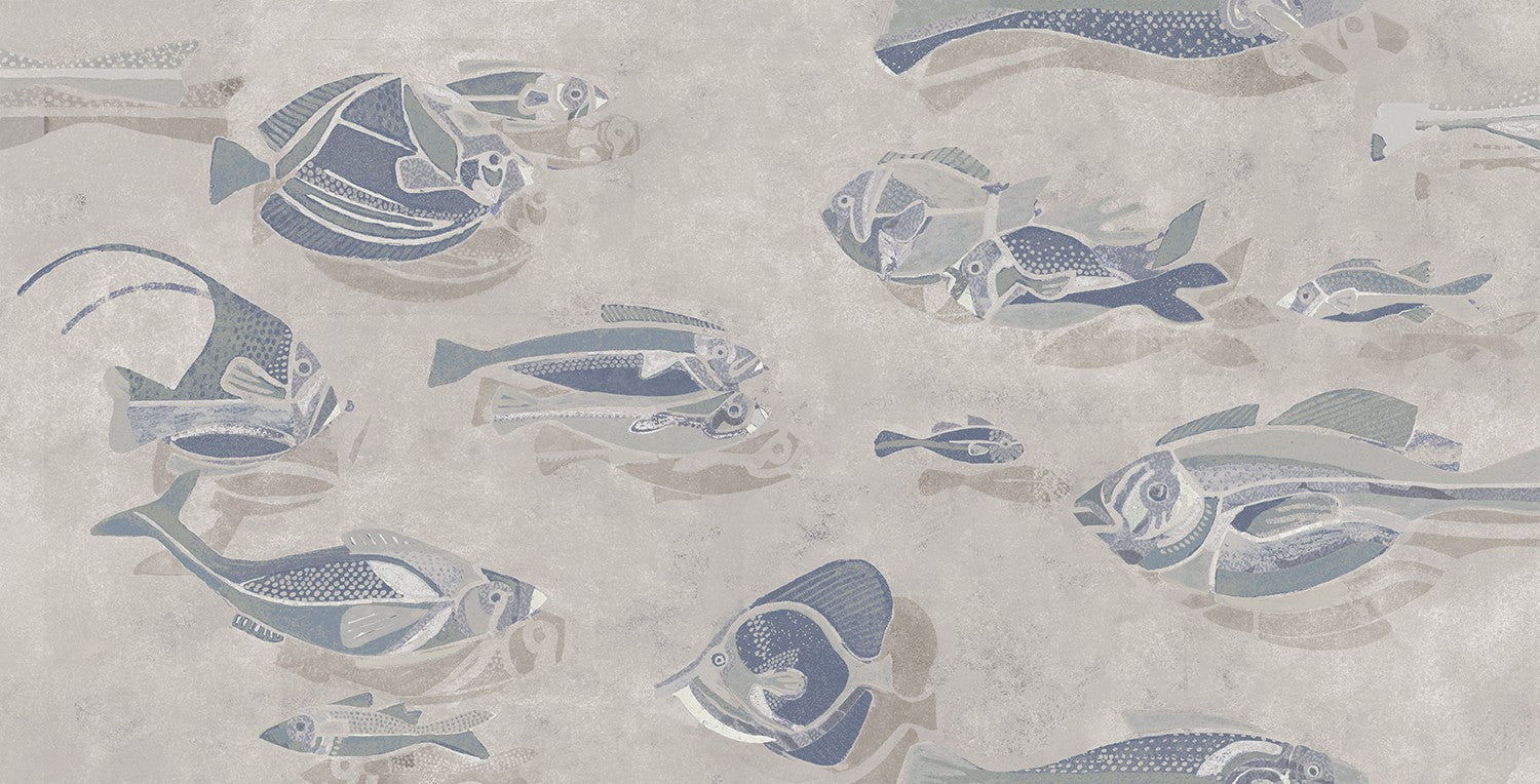 M4317-2 Sargazo Gris Tafetán Mural by Tres tintas