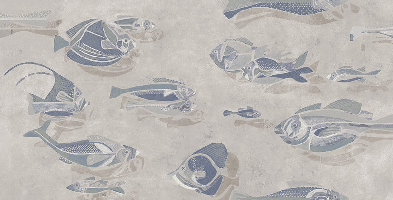 M4317-2 Sargazo Gris Tafetán Mural by Tres tintas