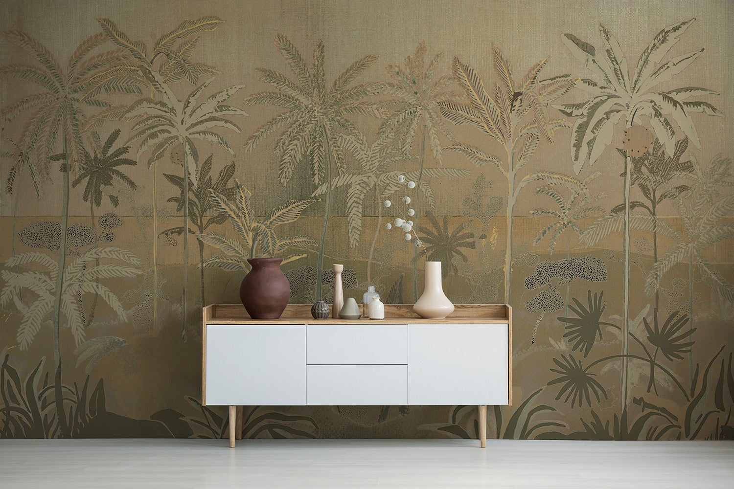 M4318-2 Oasis Beige Tafetán Mural by Tres tintas