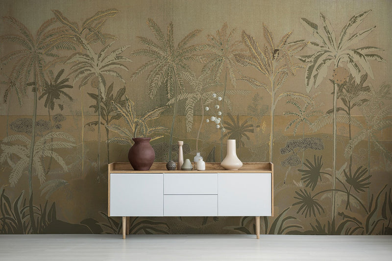 M4318-2 Oasis Beige Tafetán Mural by Tres tintas