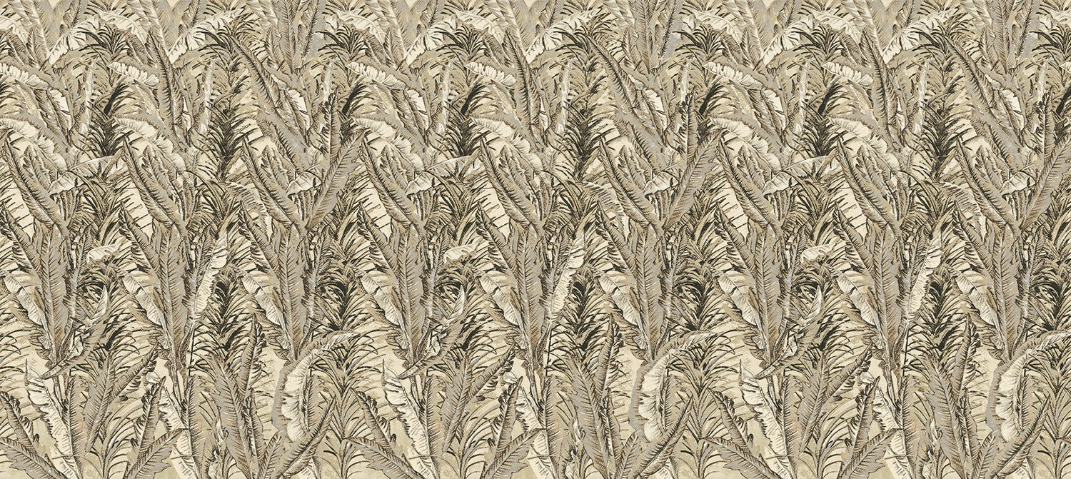 M4320-2 Frondo Beige Tafetán Mural by Tres tintas