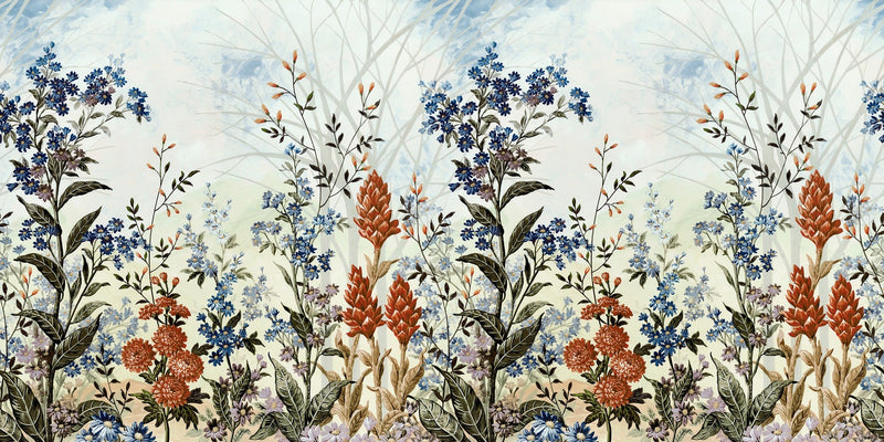 M4501-1 Folía Blanco Bucólica Mural by Tres Tintas