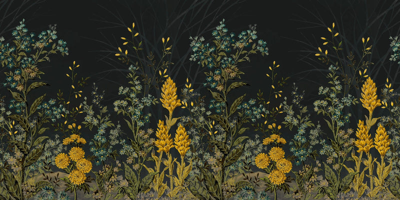 M4501-2 Folía Negro Bucólica Mural by Tres Tintas
