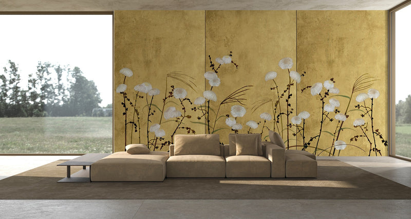 M4502-2 Kintsugi Amarillo Bucólica Mural by Tres Tintas