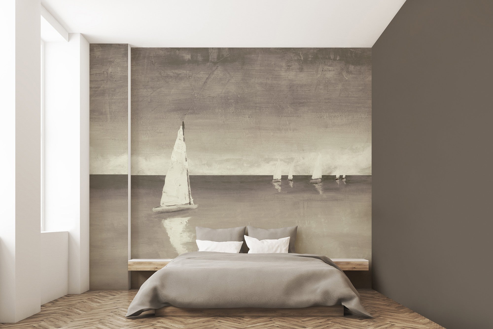 M4515-2 Ponto Beige Bucólica Mural by Tres Tintas