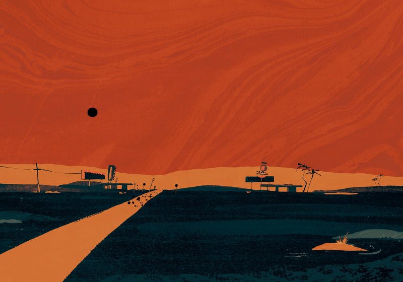 M4901-2 Road trip Orange L'Enfant Terrible Mural by Tres Tintas