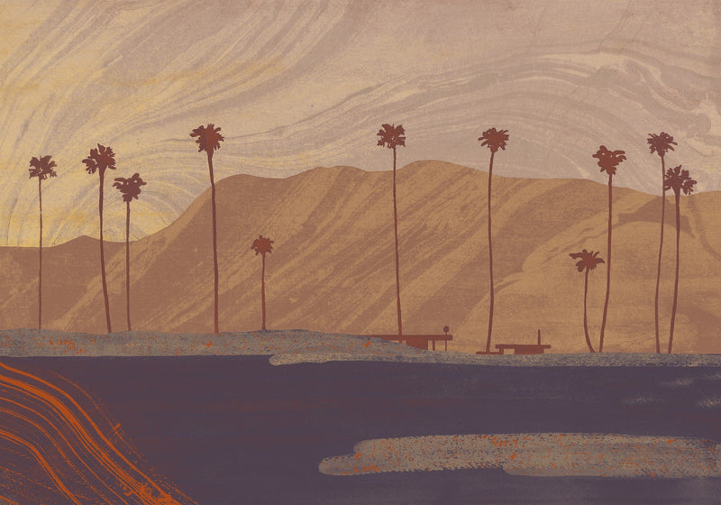 M4903-1 Palms view Mallow L'Enfant Terrible Mural by Tres Tintas
