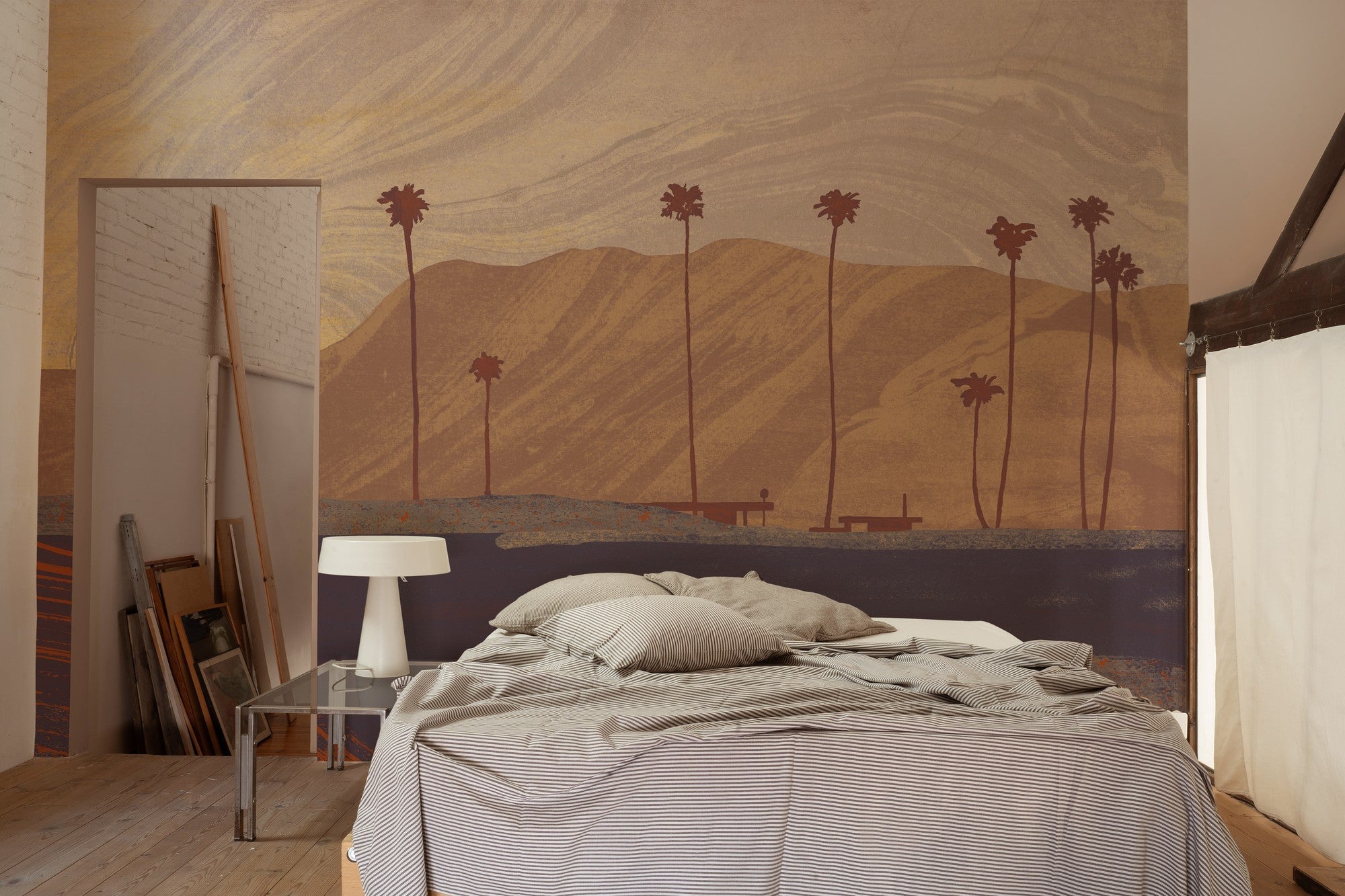 M4903-1 Palms view Mallow L'Enfant Terrible Mural by Tres Tintas