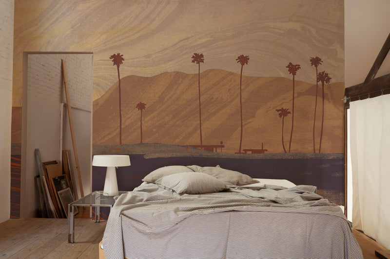 M4903-1 Palms view Mallow L'Enfant Terrible Mural by Tres Tintas