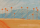 Palms view Light blue L'Enfant Terrible Mural by Tres Tintas