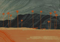 Palms view Grey L'Enfant Terrible Mural by Tres Tintas