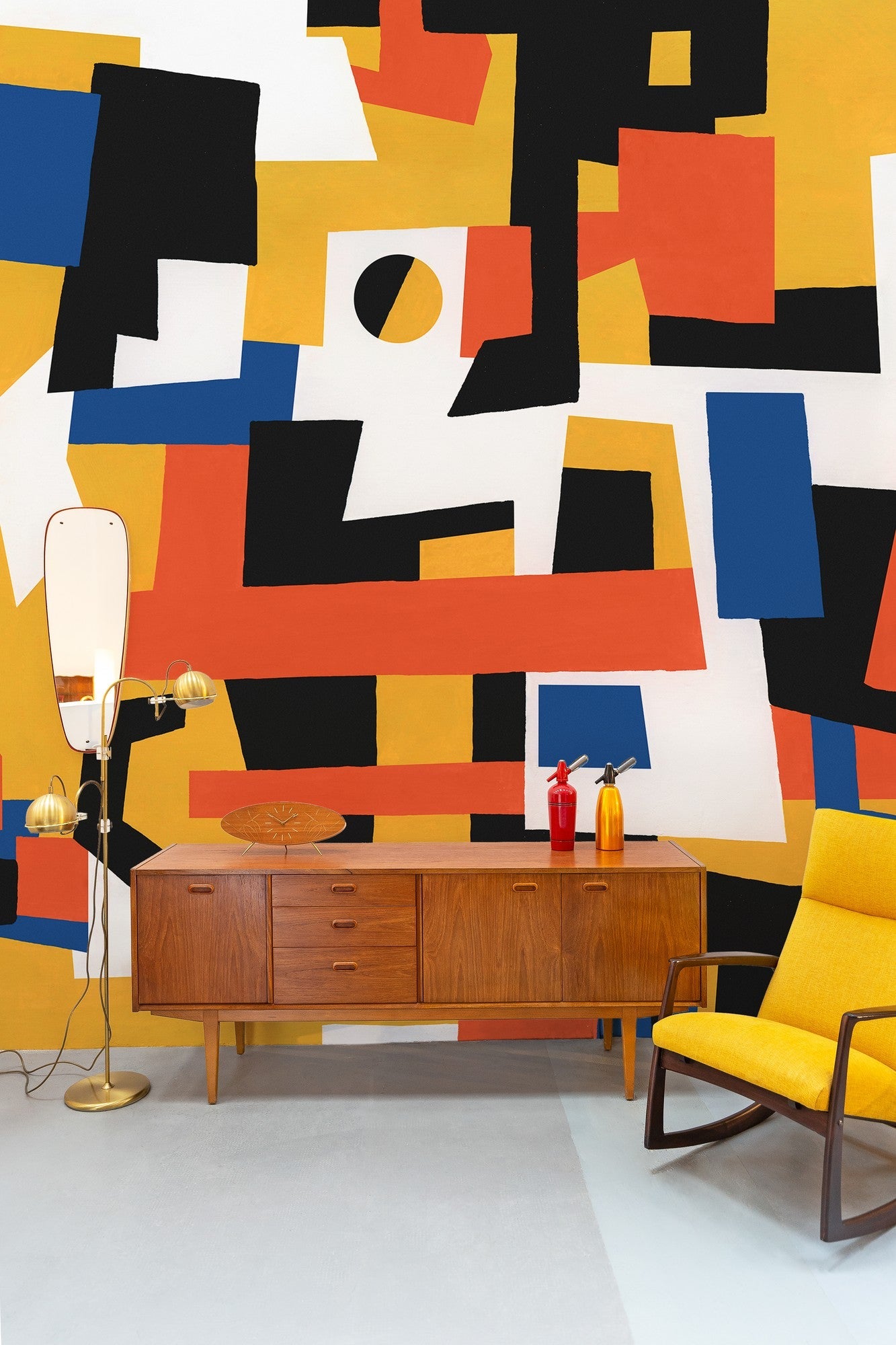 M4904-1 Cubic experience Yellow L'Enfant Terrible Mural by Tres Tintas