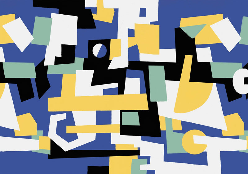 M4904-2 Cubic experience Blue L'Enfant Terrible Mural by Tres Tintas