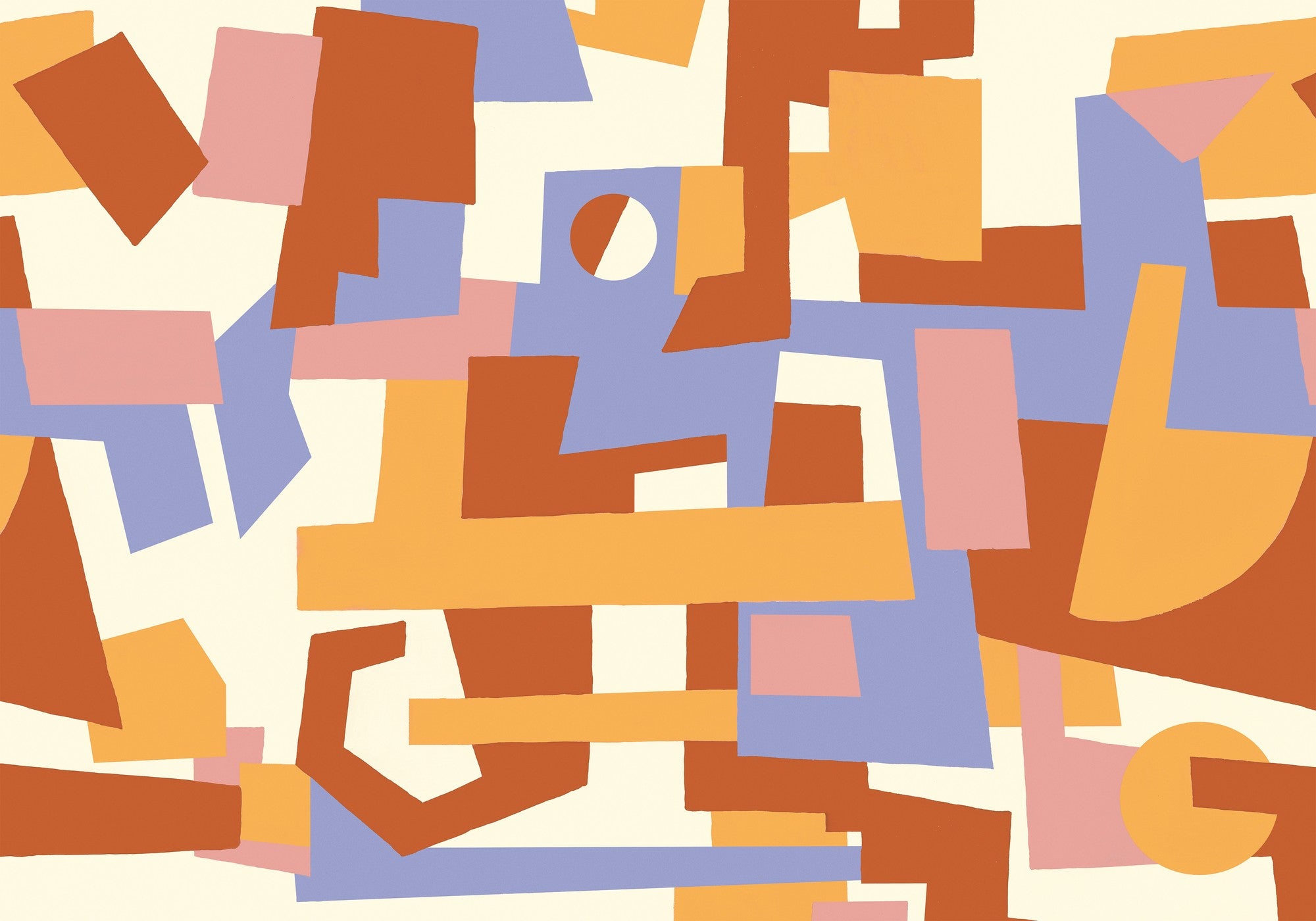M4904-4 Cubic experience Orange L'Enfant Terrible Mural by Tres Tintas