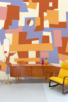 M4904-4 Cubic experience Orange L'Enfant Terrible Mural by Tres Tintas