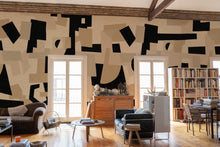 M4904-5 Cubic experience Black and White L'Enfant Terrible Mural by Tres Tintas
