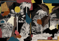 Colonial Abstraction Black Playful Layers Mural by Tres Tintas