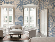 M5002-1 Patch Landscape Blue Playful Layers Mural by Tres Tintas