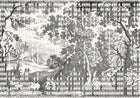 M5002-2 Patch Landscape Black Playful Layers Mural by Tres Tintas