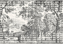 M5002-2 Patch Landscape Black Playful Layers Mural by Tres Tintas