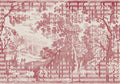 Patch Landscape Red Playful Layers Mural by Tres Tintas