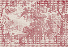 M5002-3 Patch Landscape Red Playful Layers Mural by Tres Tintas