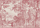 Patch Landscape Red Playful Layers Mural by Tres Tintas