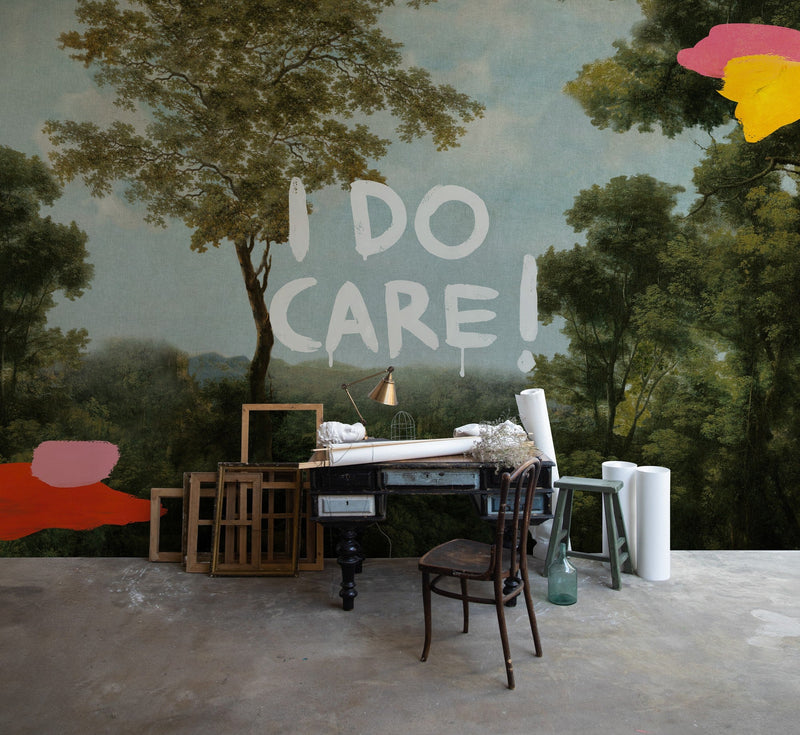 M5003-1 Planet Statement Blue Playful Layers Mural by Tres Tintas