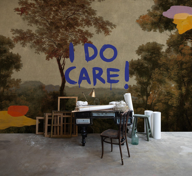 M5003-2 Planet Statement Brown Playful Layers Mural by Tres Tintas