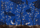 Tetris Chinoiseries Blue Playful Layers Mural by Tres Tintas