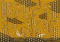 Tetris Chinoiseries Ochre Playful Layers Mural by Tres Tintas