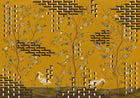 M5004-3 Tetris Chinoiseries Ocher Playful Layers Mural by Tres Tintas
