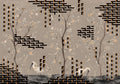 Tetris Chinoiseries Grey Playful Layers Mural by Tres Tintas