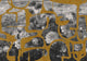 Prehistoric Flowers Ocher Playful Layers Mural by Tres Tintas