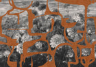 M5005-4 Prehistoric Flowers Tobacco Playful Layers Mural by Tres Tintas