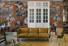 M5005-4 Prehistoric Flowers Tobacco Playful Layers Mural by Tres Tintas