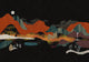 Landscape Collage Black Playful Layers Mural by Tres Tintas