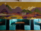 M5007-4 Landscape Collage Ocher Playful Layers Mural by Tres Tintas