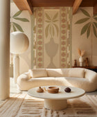 Jungle Arches Beige New Primitivism Mural by Tres Tintas