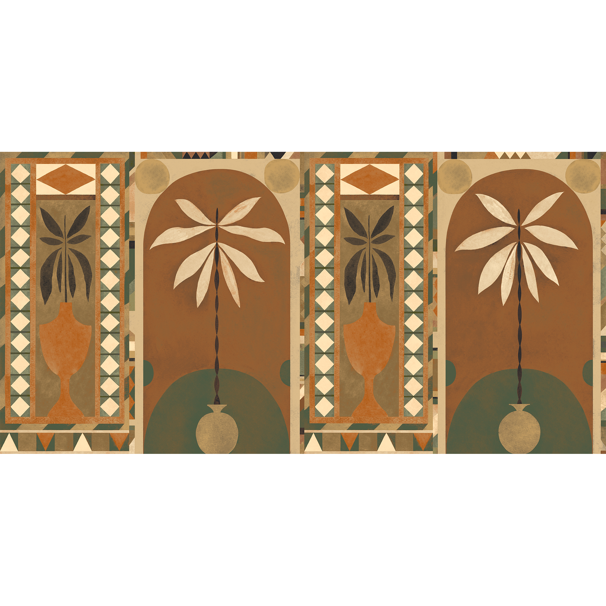 Jungle Arches Toasted New Primitivism Mural by Tres Tintas