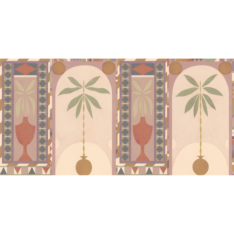 Jungle Arches Pink New Primitivism Mural by Tres Tintas