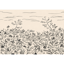 Floral Cave Black New Primitivism Mural by Tres Tintas