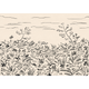 Floral Cave Black New Primitivism Mural by Tres Tintas