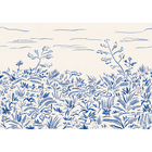 Floral Cave Blue New Primitivism Mural by Tres Tintas